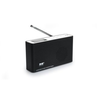 AX soundpath lite+ 4in1 Internet Radio / DAB+ / FM-UKW / Bluetooth Lautsprecher, WLAN WIFI, DLNA, UPnP, tragbar, LCD-Display, Sleep-Timer, Akku, Netzbetrieb, Kopfhöreranschluss - schwarz/weiss