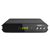 Viark DRS 4K UHD Android 7.0 Mediaplayer Receiver HEVC265 mit 1x DVB-S2 Sat Tuner schwarz