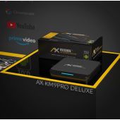 AX Mecool KM9 Pro Deluxe 4K UHD Android-TV 10.0 IPTV Streaming Box, Google zertifiziert, Amazon Prime Video 4K, Youtube 4K, 5G WLAN, Bluetooth Fernbedienung, Sprachsteuerung, Chromecast, 2GB RAM, 16GB Flash