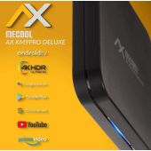 AX Mecool KM9 Pro Deluxe 4K UHD Android-TV 10.0 IPTV Streaming Box, Google zertifiziert, Amazon Prime Video 4K, Youtube 4K, 5G WLAN, Bluetooth Fernbedienung, Chromecast, 2GB RAM, 16GB Flash + Maxytec S90 Wireless Mini Tastatur Fernbedienu