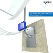 Anadol 4/1 Gold Line DiSEqC Schalter 2.0 mit Wetterschutzgeh&auml;use + 5x F-Stecker + Kabelbinder + D&uuml;bel Schrauben