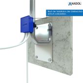 Anadol 2/1 Gold Line DiSEqC Schalter 2.0 mit Wetterschutzgeh&auml;use + 3x F-Stecker + Kabelbinder + D&uuml;bel Schrauben