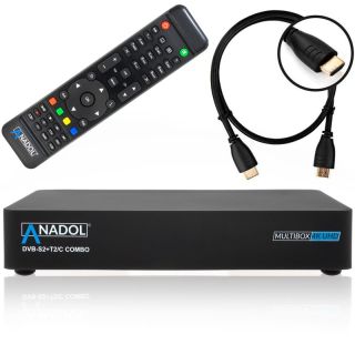 Anadol MULTIBOX COMBO SE (Second Edition mit WIFI) 4K UHD E2 Linux Receiver mit DVB-S2, DVB-C oder DVB-T2 Tuner + 2. Fernbedienung gratis