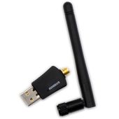 WLAN Stick 600Mbit mit 2dBi schwenkbarer Antenne, 5G, Dual Band, WIFI, USB 2.0, schwarz