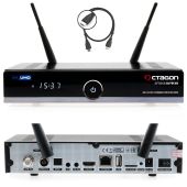OCTAGON SF8008 UHD 4K Supreme Combo Receiver, Sat- Kabel- &amp; DVB-T2 Receiver, E2 Linux &amp; Define OS, Streaming Box, mit PVR Aufnahmefunktion, M.2 M Key (Schnittstelle), Gigabit LAN, IPTV, Bluetooth, Kartenleser, Sat to IP, Dualband WiFi WLAN