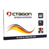 OCTAGON SF8008 UHD 4K Supreme Twin Sat Receiver, 2X DVB-S2X Tuner, E2 Linux &amp; Define OS, Streaming Box, mit PVR Aufnahmefunktion, Gigabit LAN, IPTV, Bluetooth, CI Slot, Kartenleser, Sat to IP, Multistream, Dualband WiFi WLAN
