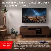 AXRED Titan Plus TV Mount Wandhalterung 32&rdquo;-70&rdquo; Zoll (81-177cm), Fernseher Halterung schwenkbar neigbar, Wand Fernsehhalterung f&uuml;r Smart TV OLED QLED LED Curved, VESA 600x400