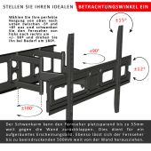 AXRED Titan Plus TV Mount Wandhalterung 32&rdquo;-70&rdquo; Zoll (81-177cm), Fernseher Halterung schwenkbar neigbar, Wand Fernsehhalterung f&uuml;r Smart TV OLED QLED LED Curved, VESA 600x400