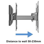AXRED AX-201 TV Mount Wandhalterung 13-42 Zoll (33-106cm) Halterung f&uuml;r Fernseher Monitor schwenkbar neigbar Wand Fernsehhalterung f&uuml;r Smart TV OLED QLED LCD 4K VESA 200x200mm