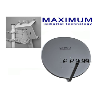 Maximum T85 Multibeam (Multifocus) Sat-Antenne Anthrazit (Original Maximum Antenne mit Maximum Logo)