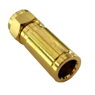 F-Kompressionsstecker Gold 25mm 6.8mm-7.2mm Vollmetall