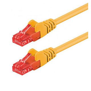Netzwerkkabel Cat 6, gelb, halogenfrei, S/FTP, PIMF, 1m