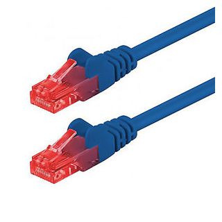 Netzwerkkabel Cat 6, blau, halogenfrei, S/FTP, PIMF, 2m
