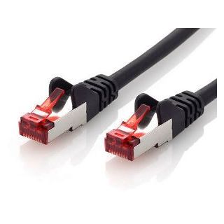 Netzwerkkabel Cat 6, schwarz, halogenfrei, S/FTP, PIMF, 2m