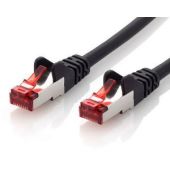 Netzwerkkabel Cat 6, schwarz, halogenfrei, S/FTP, PIMF, 2m