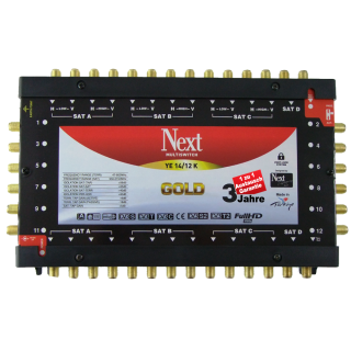 Next YE 14/12S Gold Multischalter mit MDU5 LNB-Anschluss für Digitürk
