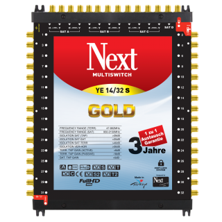 Next YE 14/32S Gold Multischalter mit MDU5 LNB-Anschluss für Digitürk